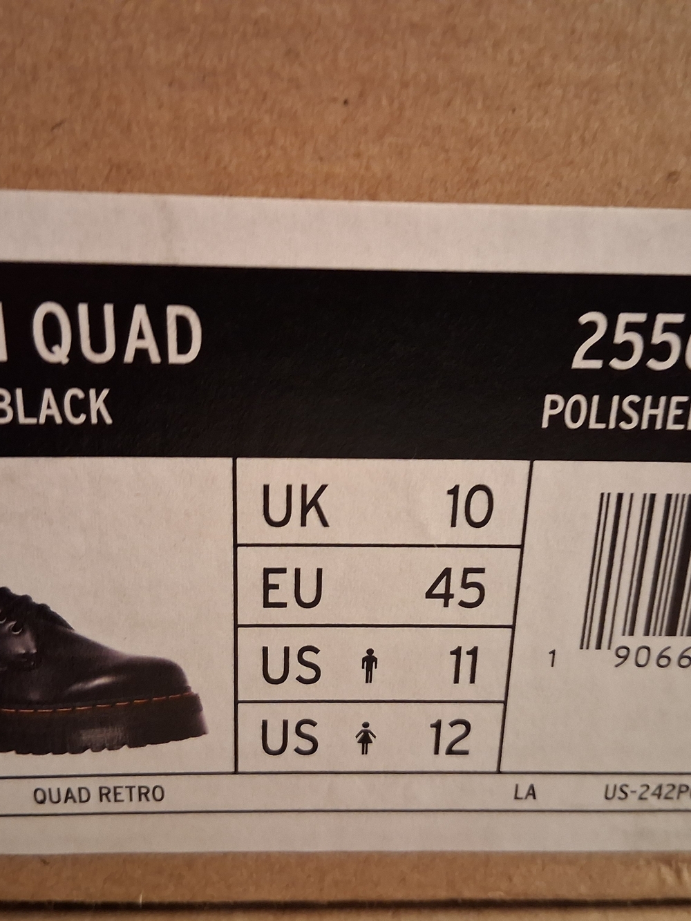Dr. Martens Polished Black Quad Retro Lace-Up Boots
